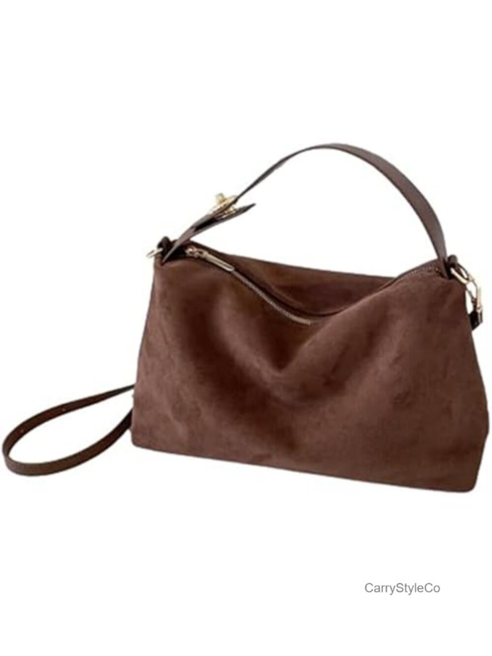 Suede Hobo Bag Women's Suede Tote Shoulder Crossbody Bag Adjustable Strap